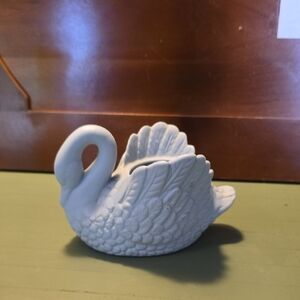 Beacon Hill Elegant Light Blue Swan Ceramic Container